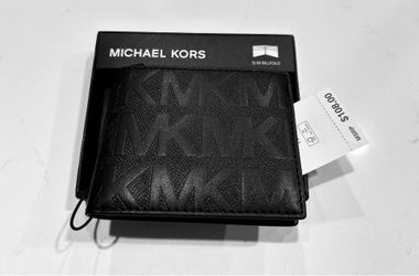 Michael Kors Black Monogram Slim Bifold Wallet  (Brand New with Tags)