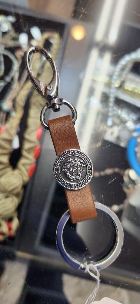 Versace Leather Keychain