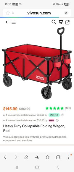 Vivosun indoor outdoor collapsible wagon