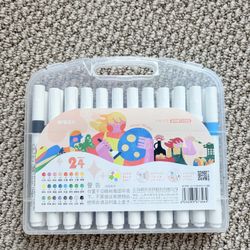 Acrylic Markers with travel case (24 colors)