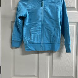 L.L. Bean Girls Large Sweatshirt Fleece Lined Hooded Jacket - Large - VGUC