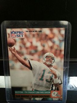 Dan Marino milestone card 1991