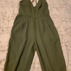 Olive Green Strappy Jumpsuit Size XS
