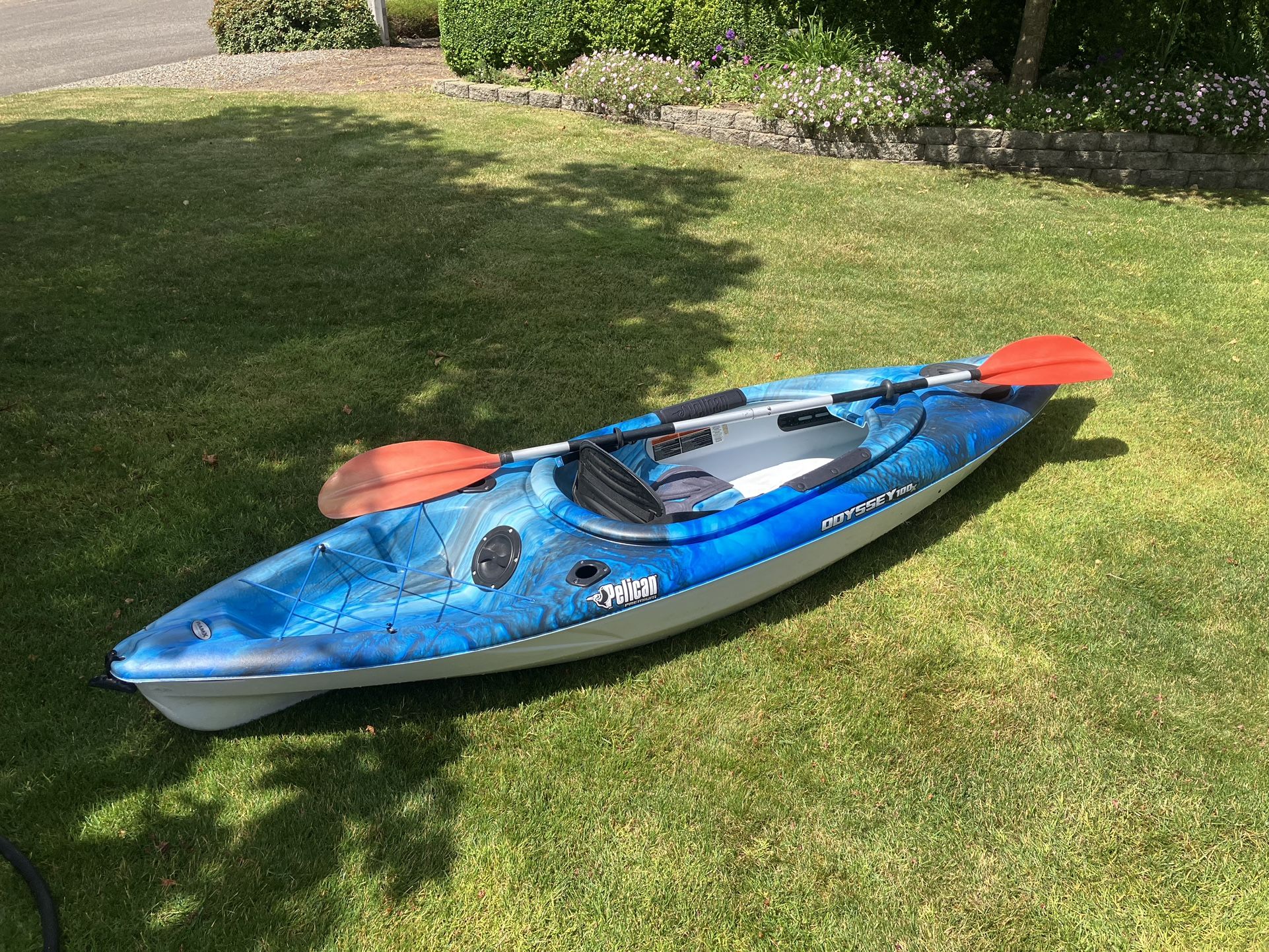 Fishing Or Recreation Kayak And Paddle