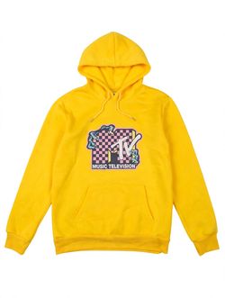 MTV Music Television Yellow Graphic Hoodie