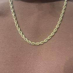 18k Gold Plated Stainless Steel French Rope Chain