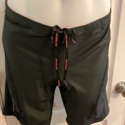 Nike Men’s Compression Triathalon Padded Shorts Size XL Black Drawstring