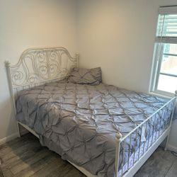 Full Size Bed, Box And Mattress 