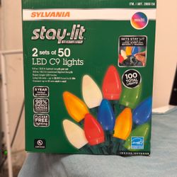 100 CHRISTMAS LIGHTS TOTAL - OUTDOOR/INDOOR