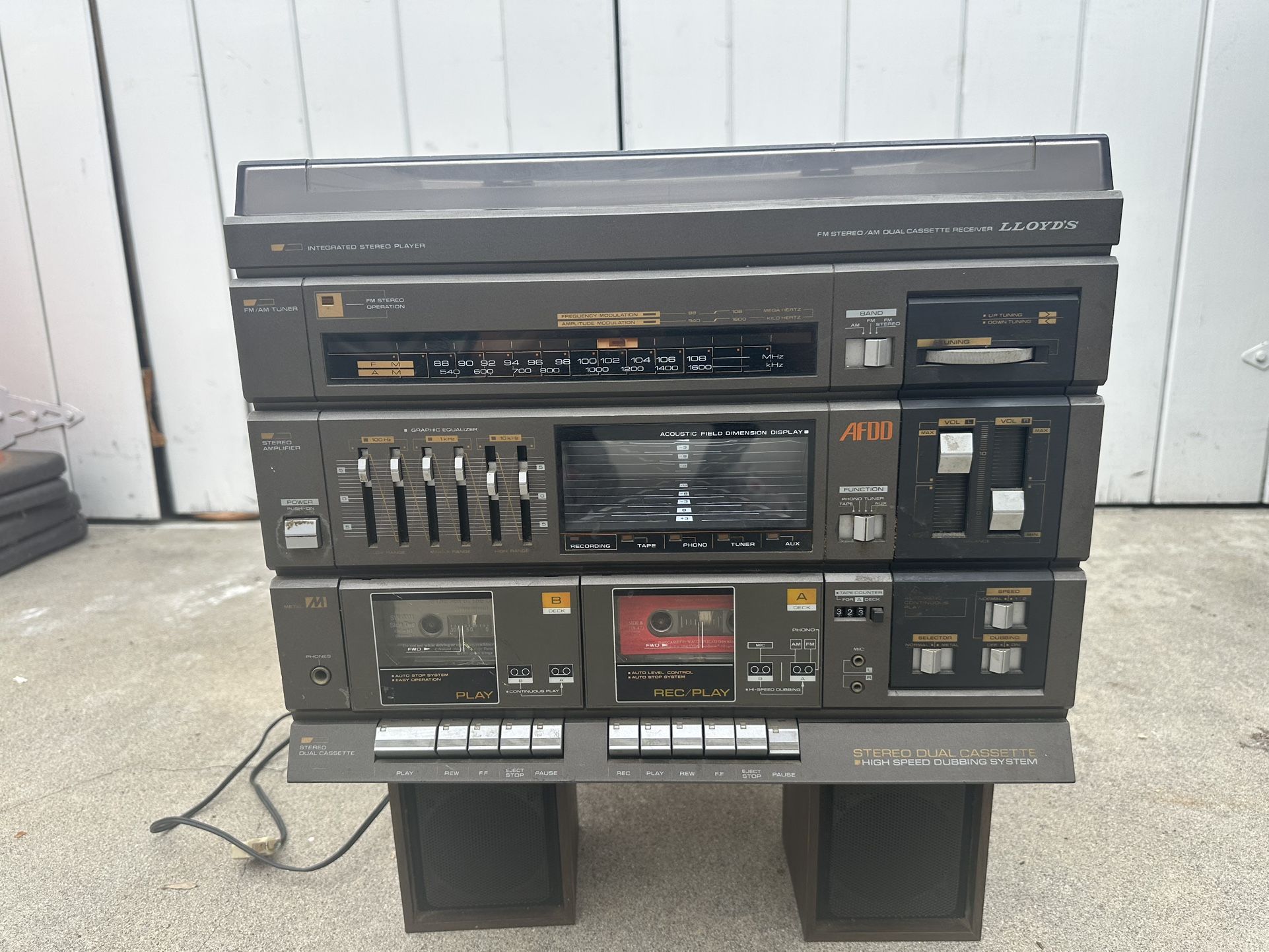 Stereo With Record Player  Radio  Cassette Player In Good Condition 