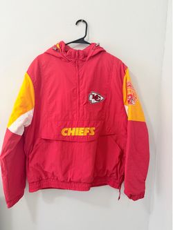 NFL Kansas City hooded pullover men’s size L vintage red and yellow