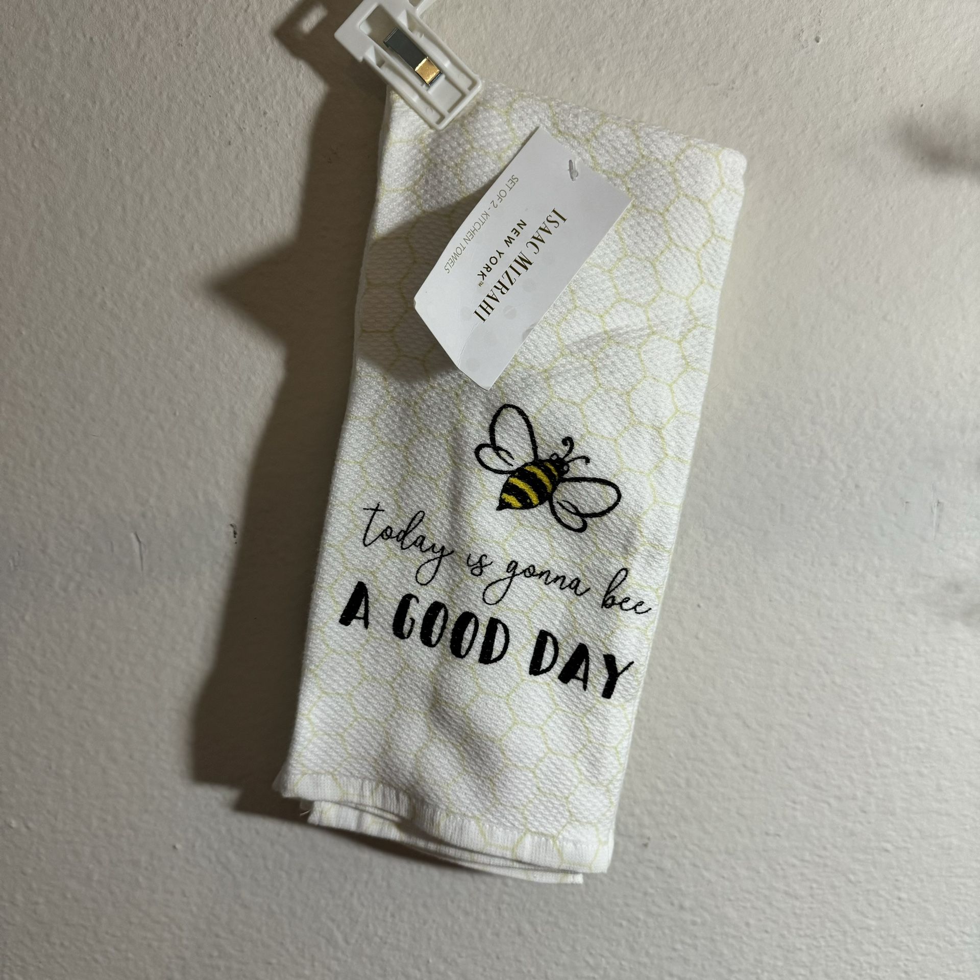 Isaac Mizrahi Bee Kitchen Towel - Set Of 2