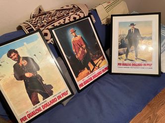 Set of Clint Eastwood spaghetti western movie posters