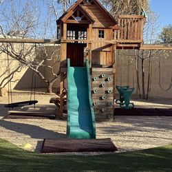 Playground fort w/ slide  -Leisure Time Products