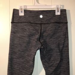 Lululemon Athletica Gray Leggings with Melange Texture