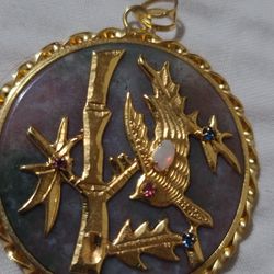 Jade Gold Gemstone Pendant 