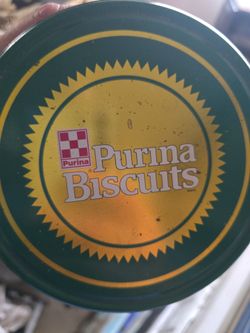 Vintage Purina Bisquits Tin container