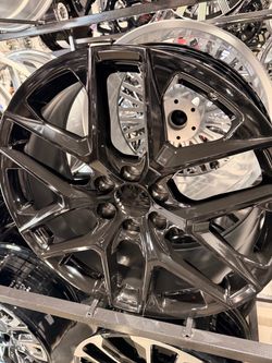22s gloss black wheels tires Chevy Gm trucks new