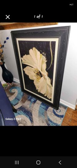 Large Framed Floral Wall Art Print