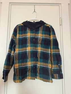 Eddie Bauer Multicolor Plaid Hooded Jacket