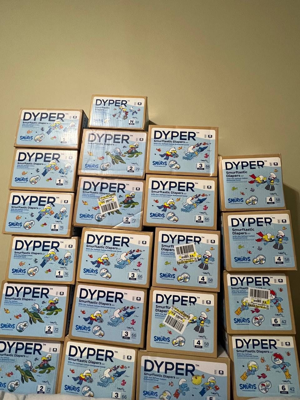 Dyper Diapers (Newborn- Size 6)