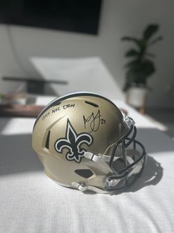 marshon lattimore Signed Saints Helmet 