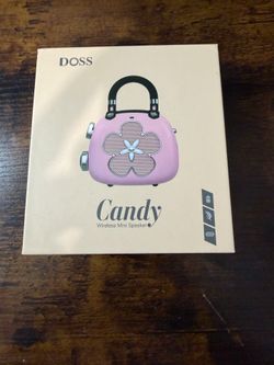 DOSS Candy Mini Bluetooth Speaker Pink Floral Purse Style Portable Wireless