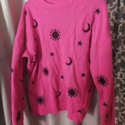 Women's Size Large Warm, Pink Sweater