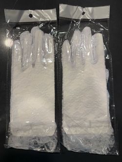 White Lace Gloves - For Bridgeton Themed Party