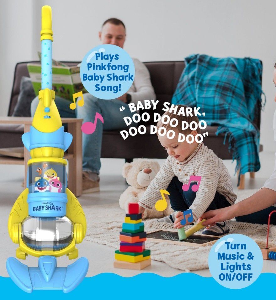 Baby Shark Children's Vacuum with Real Suction Power (VC101B)

