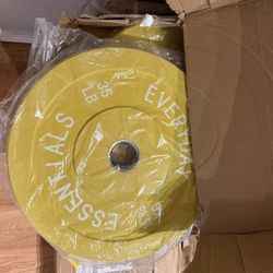 NEW 35 Pound 2” Olympic Bumper Plates Set