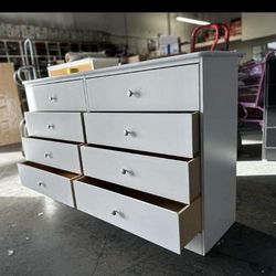 8 drawer white