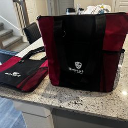 2 Red Tote Bags 