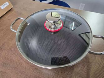 Stainless Steel Nonstick Wok Pan with Lid