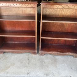 Two Wooden Bookshelves