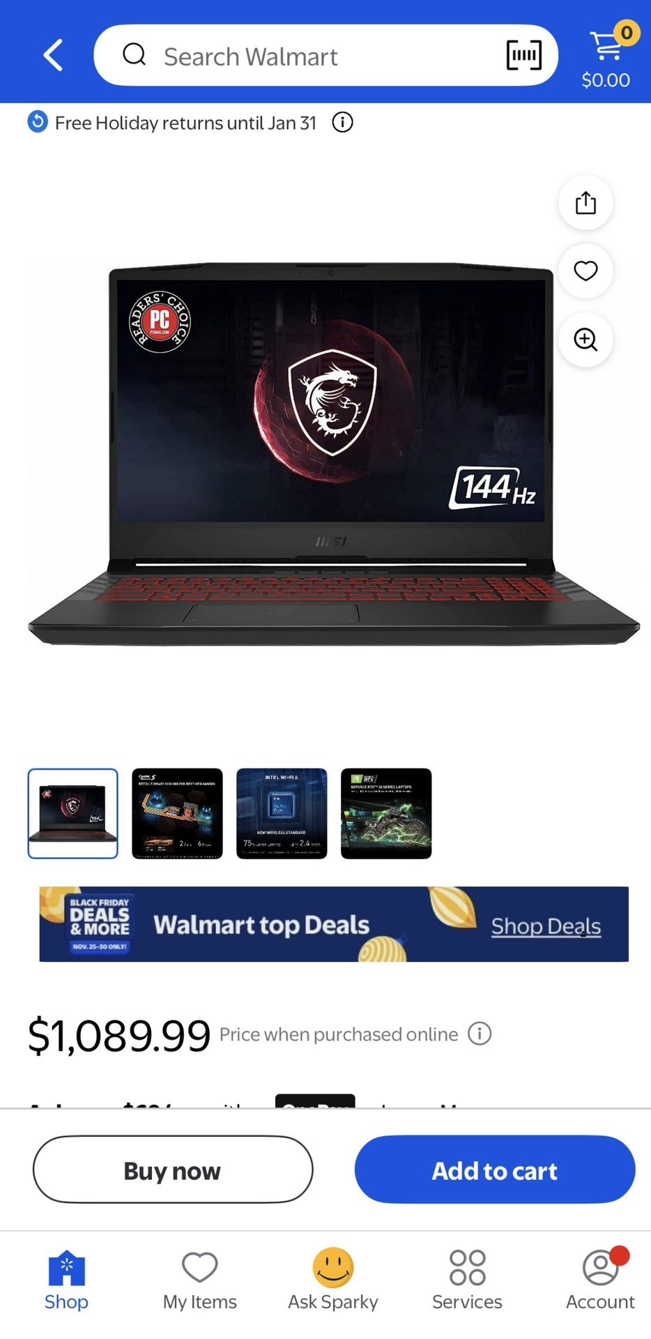 Msi 15.6 Inch Gaming Laptop