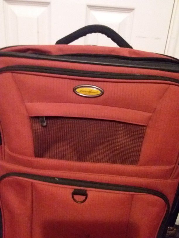 Eddie Bauer Red Rolling Suitcase 