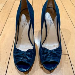 Marc Fisher Blue Heels Toe Pump Size 8