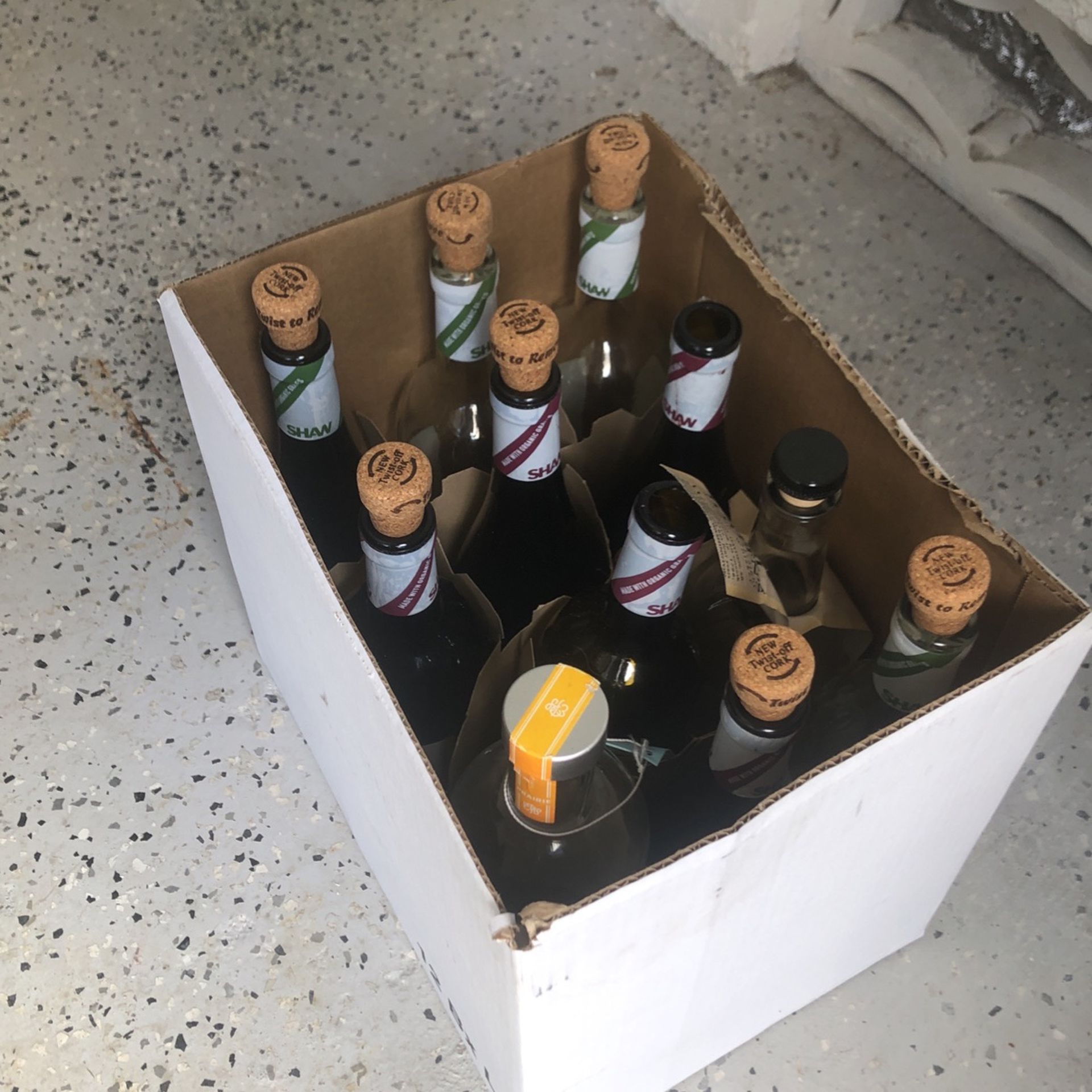 Free case of wine bottles with reusable corks