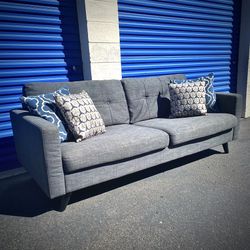 Dark Gray Mid-Century Modern Sofa