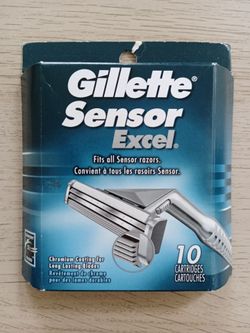 Gillette Sensor Excel Men's Razor Blade Refills - 10 Count - BRAND NEW IN BOX