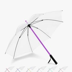 BESTKEE Lightsaber Clear Umbrella LED Light up