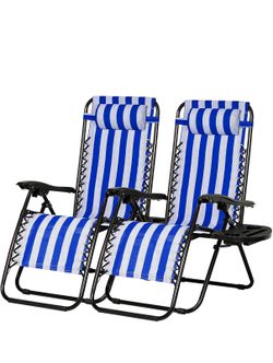 Nazhura Set of 2 Relaxing Recliners Patio Chairs 