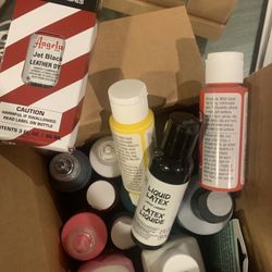 Assortment Of Paints, Clothes Dye, Etc