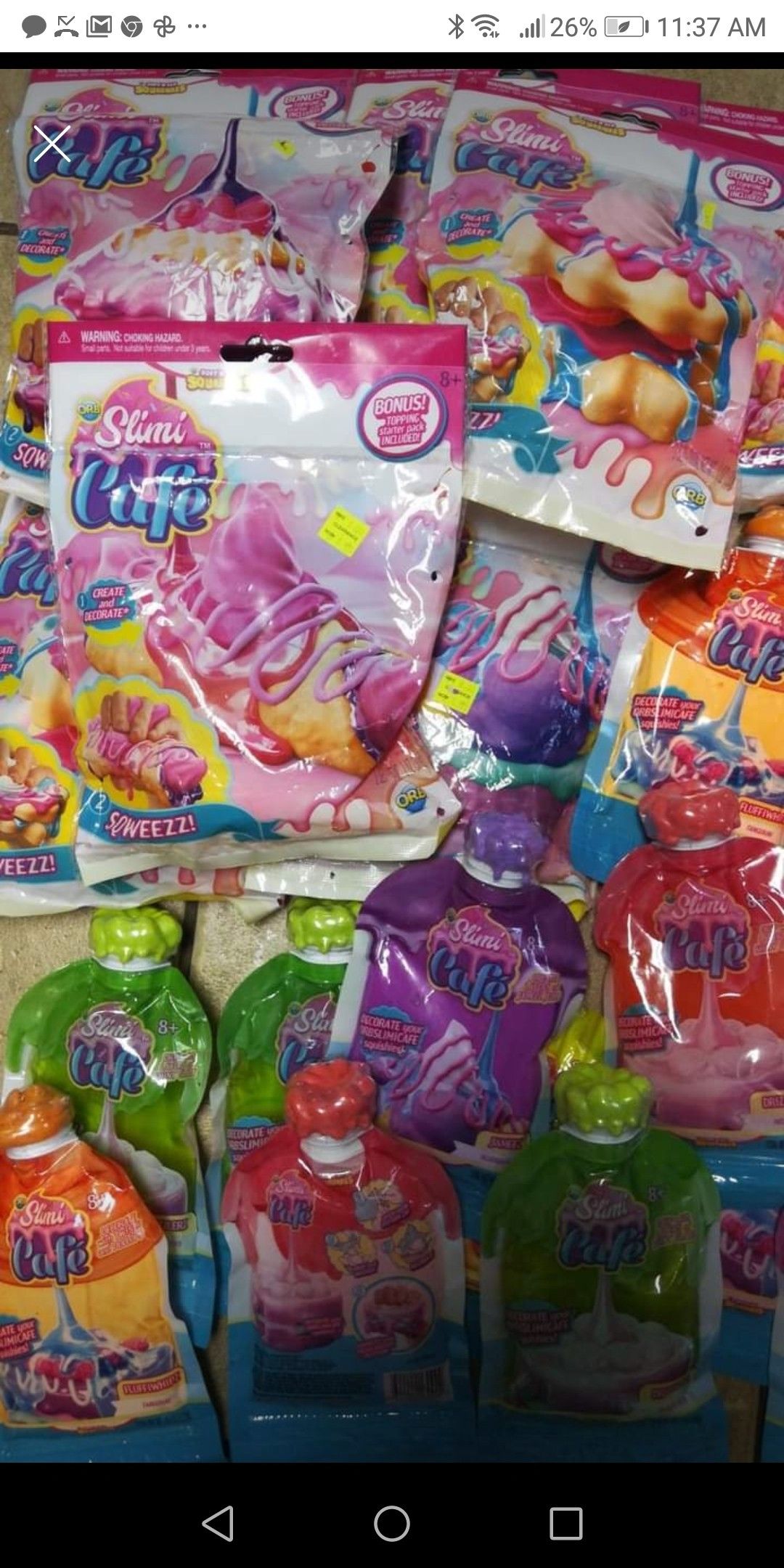 Squishies & slime kits $2 each