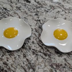 2-Piece Ceramic Egg Spoon Rest Set for Stove & Counter