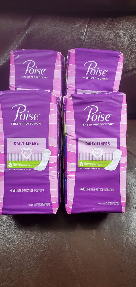 Poise Liners 4 Boxes