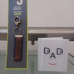 BEST DAD KEYCHAIN DAD SMALL BOOK NEW BOTH FOR 2.00