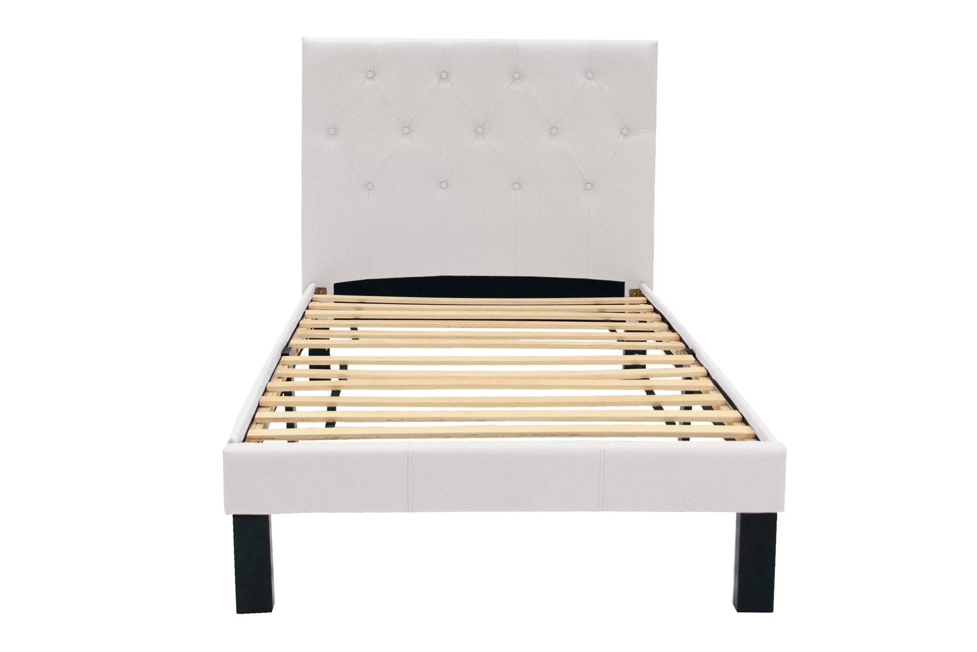 Cama Individual Imitation Piel Nueva En Caja