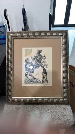 Salvador Dali Style Rearing Horse Limited Edition Lithograph 88/150 Framed